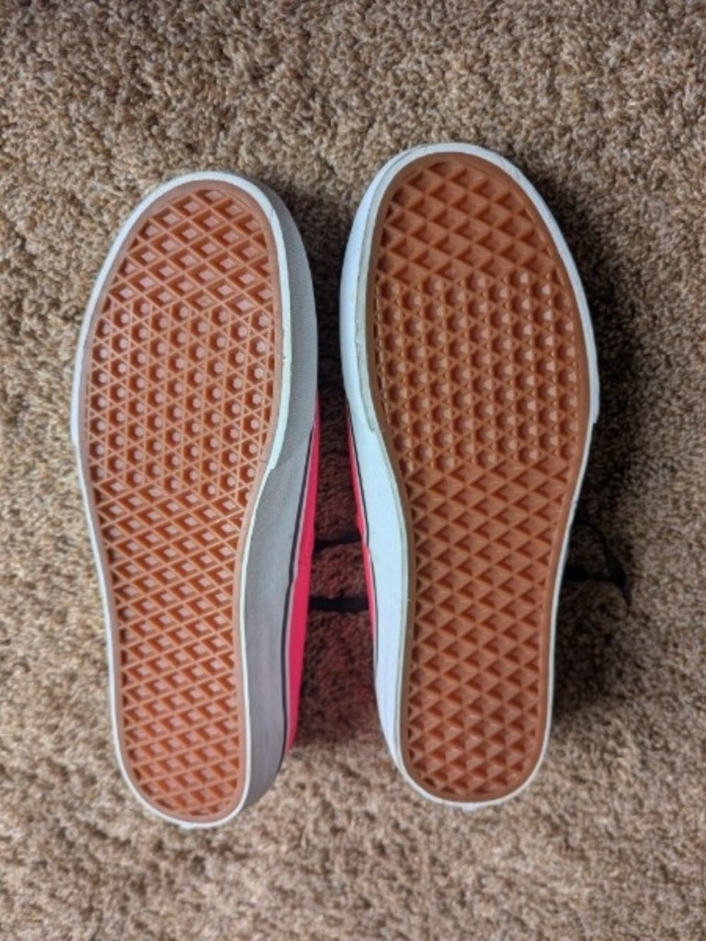 Neon Pink and Teal Low-Top Vans, Mens 11 - Picture 2 of 5